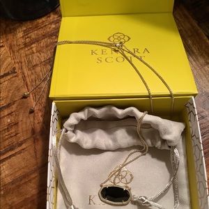 Authentic Kendra Scott black pendant necklace, adjustable length